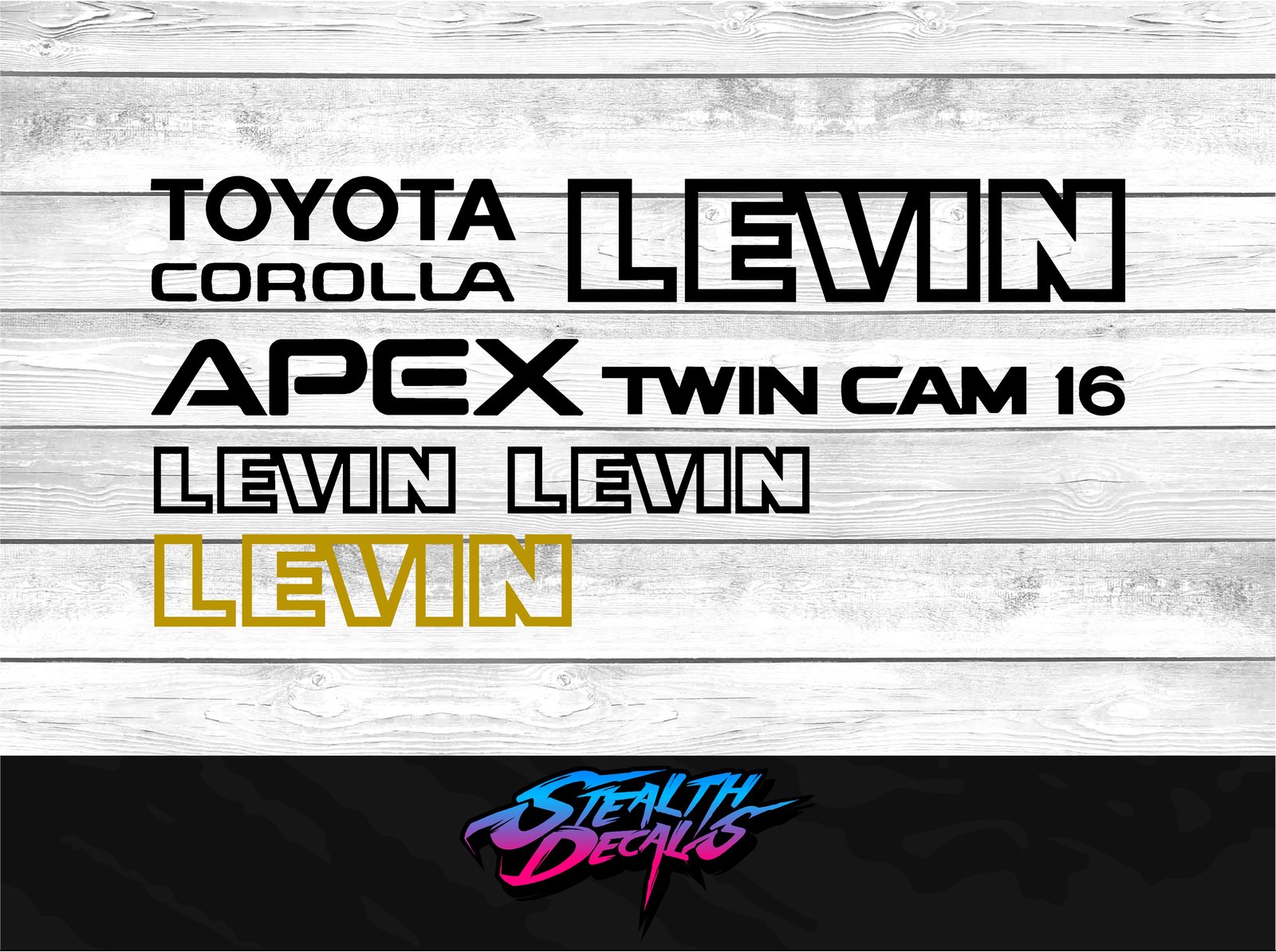 AE86 Corolla LEVIN Full decal kit | Stealth Decals